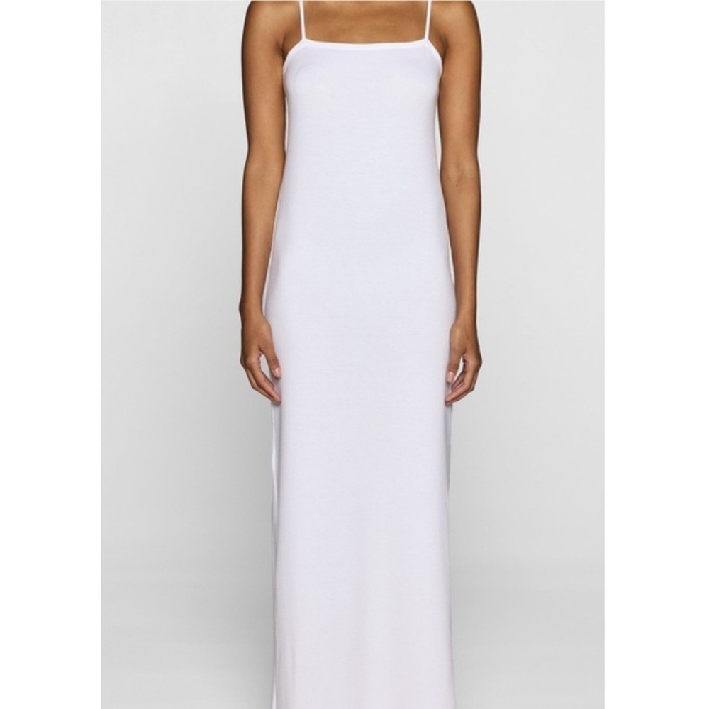 Bleusalt The Slip Dress Spaghetti Strap Maxi White Coastal Minimalist Size 2 Med